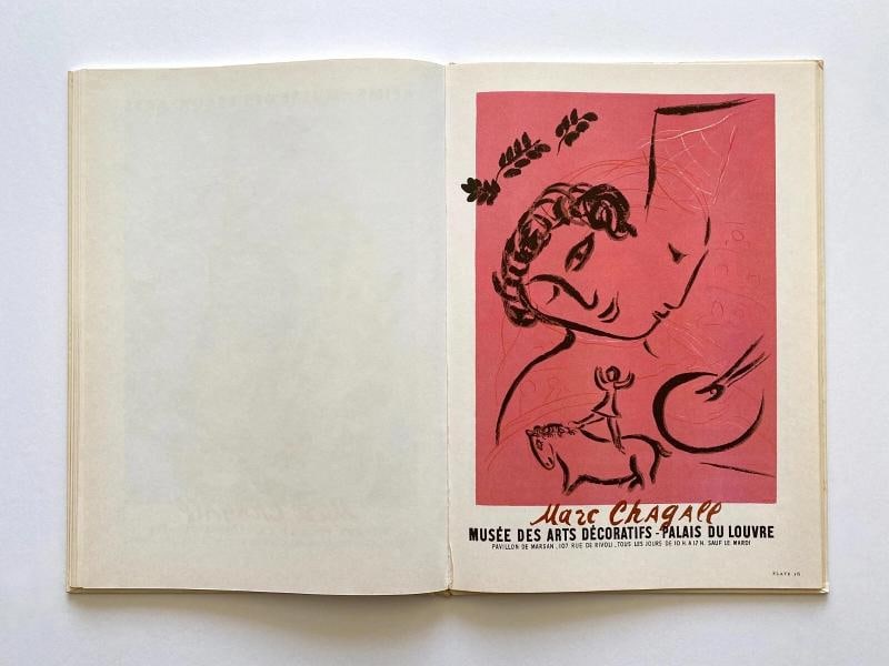 MARC CHAGALL " POSTERS & PERSONALITY " RARE 1966 1ST ED LITHOGRAPH PRINT XL BOOK - 7