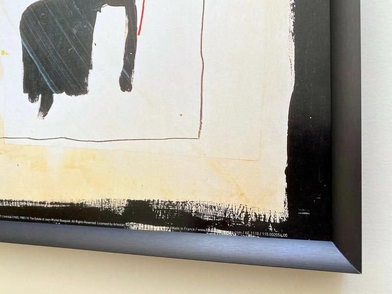 JEAN MICHEL BASQUIAT RARE FRAMED LITHOGRAPH PRINT " SELF PORTRAIT " 1983 - 12