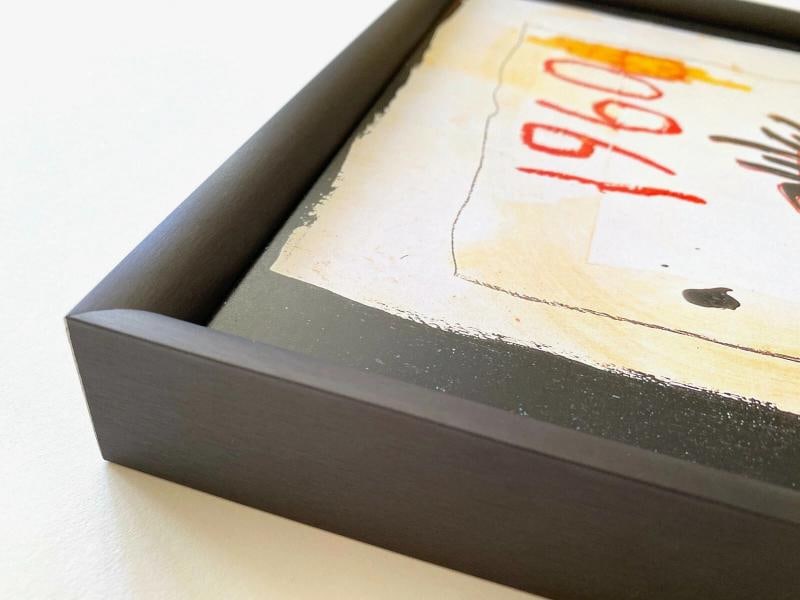 JEAN MICHEL BASQUIAT RARE FRAMED LITHOGRAPH PRINT " SELF PORTRAIT " 1983 - 5