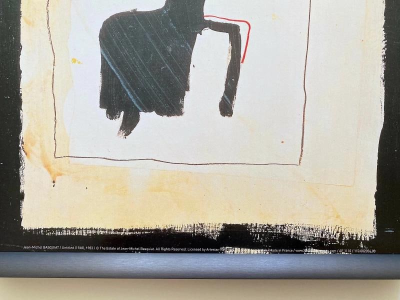 JEAN MICHEL BASQUIAT RARE FRAMED LITHOGRAPH PRINT " SELF PORTRAIT " 1983 - 8