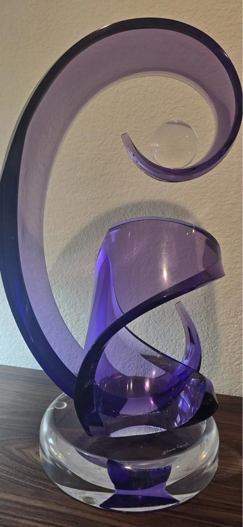 Shlomi Haziza Signed Acrylic Art Sculpture~(22"H x 12"L x 12"W): Condition: Used: An item that has been used previously. See the seller's listing for full details and description of any imperfections. ,Artist: Shlomi Haziza,Unit of Sale: Single Piece,Signed By: