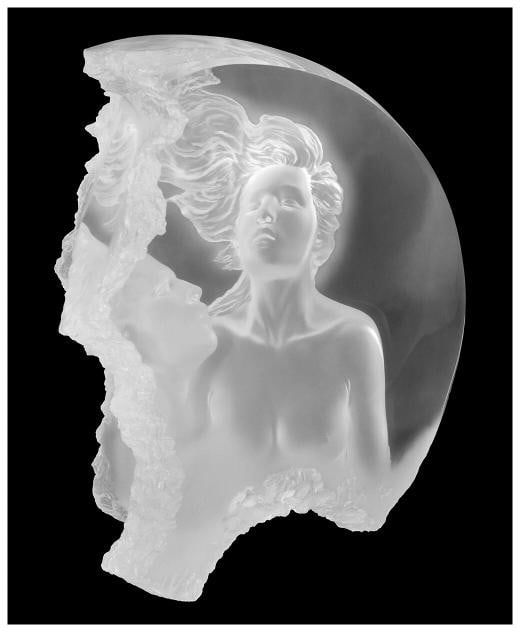 Michael Wilkinson Original Moonscape II Aria Signed Acrylic Sculpture Artwork - 2