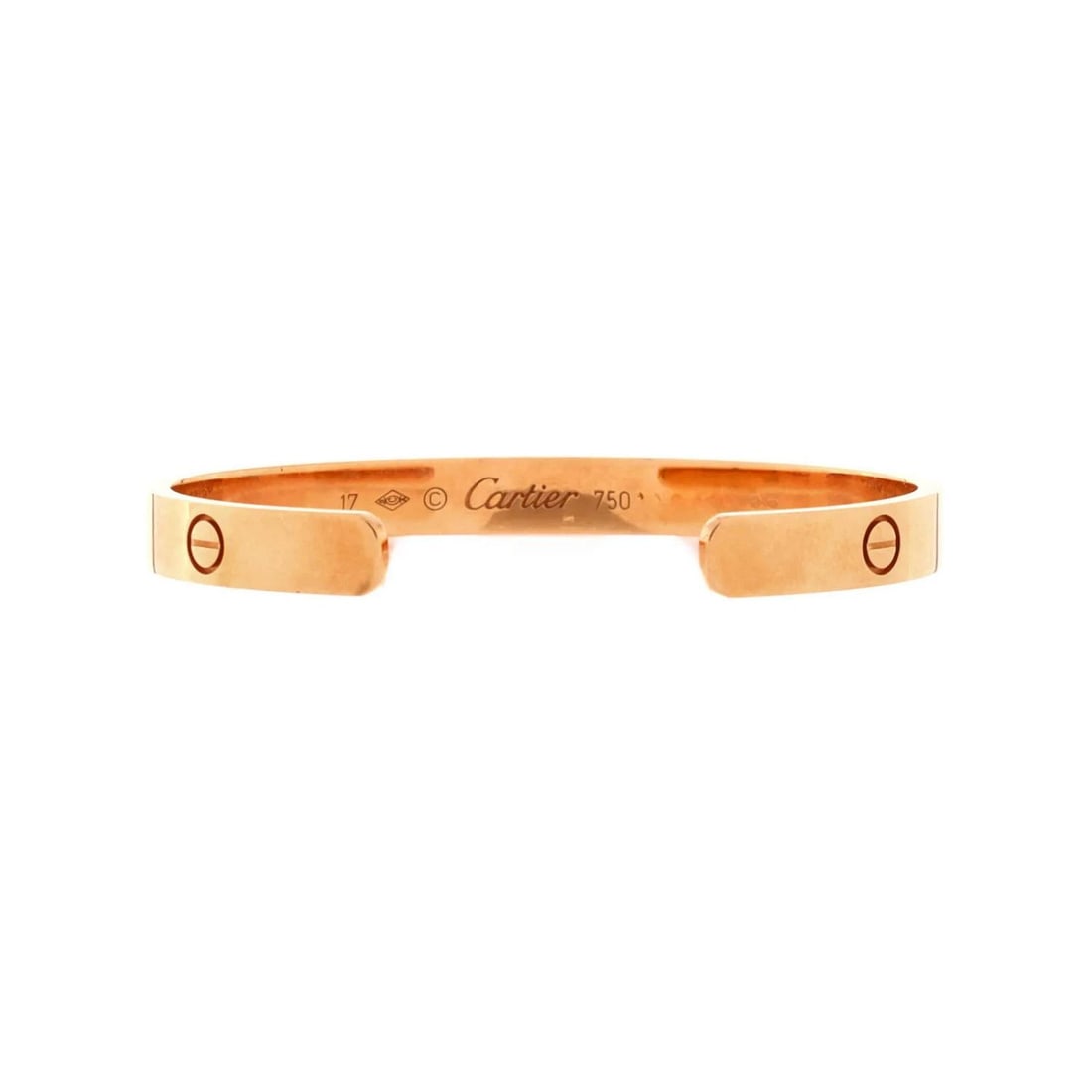 Cartier Love Cuff Bracelet 18K Rose Gold - 3