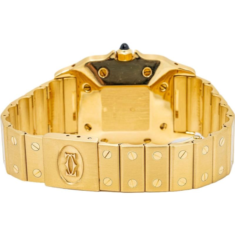 Cartier Santos Carre 2960 W25014B9 Vintage Auto 18K Gold White Dial Watch 29mm - 5