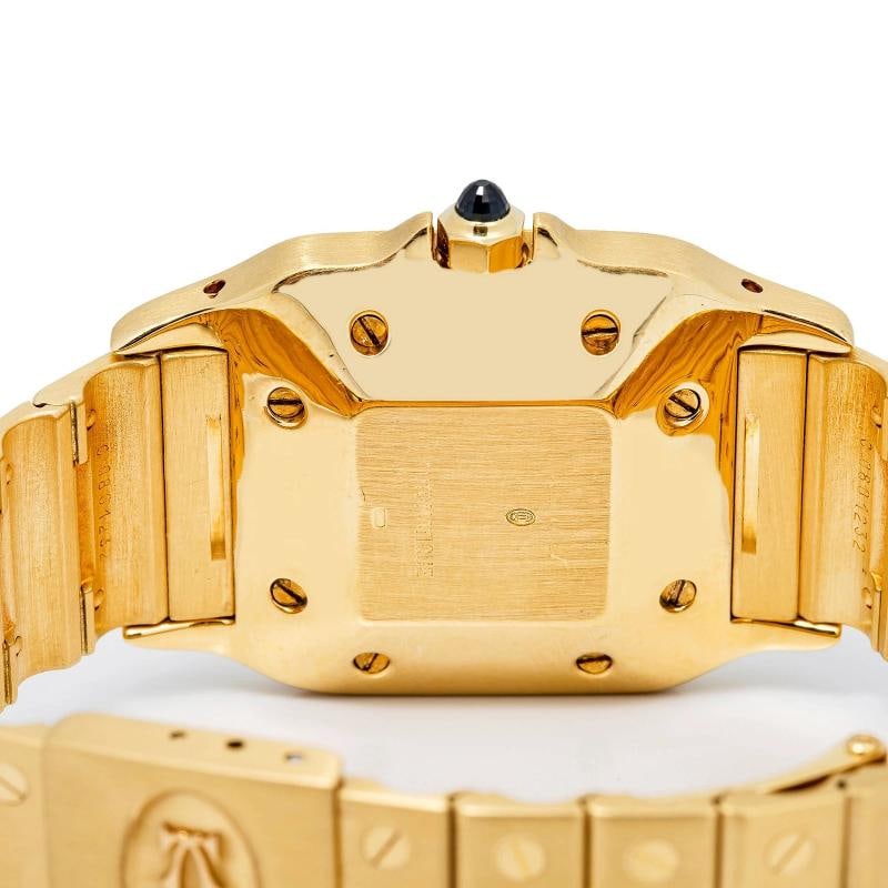 Cartier Santos Carre 2960 W25014B9 Vintage Auto 18K Gold White Dial Watch 29mm - 6