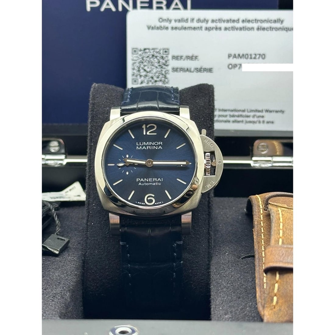 Panerai Luminor PAM01270 PAM 1270 40mm Blue Dial Stainless Steel Box Paper (1 of 7)