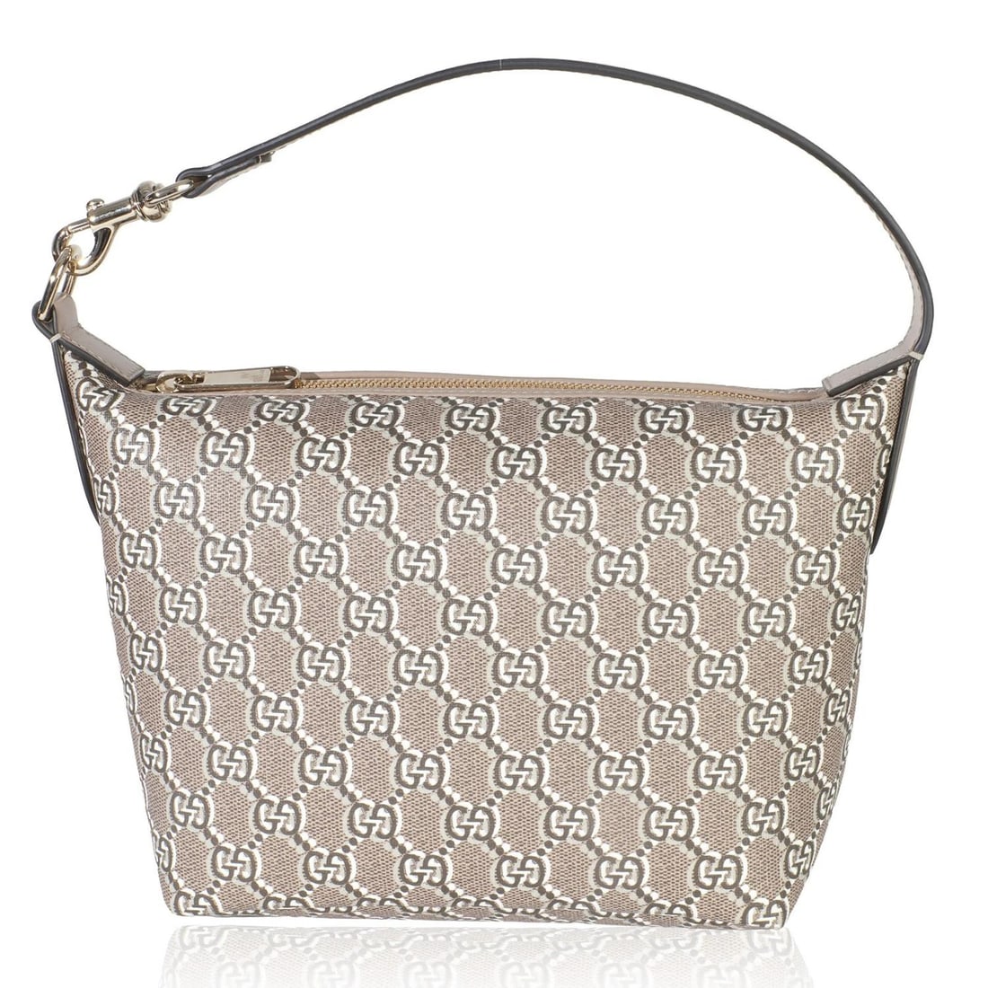 Gucci Taupe GG Shadow Monogram Canvas Super Mini Ophidia Shoulder Bag: Condition: Pre-owned - Good,Country of Origin: Italy,Dimensions: 7.5 x 7 x 3.75,Handbag Accessories: Box;Dustbag;Care Booklet,Bag Width: 7.5 in,Bag Depth: 3.75 in,Bag Height: 7 in,Department: