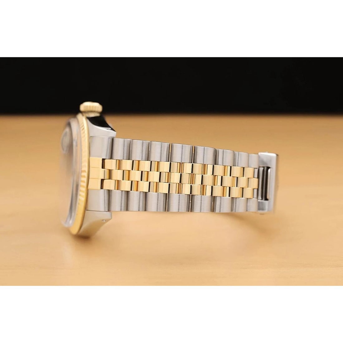 ROLEX MENS DATEJUST 16013 AQUA BLUE DIAL 18K YELLOW GOLD STAINLESS STEEL WATCH - 5