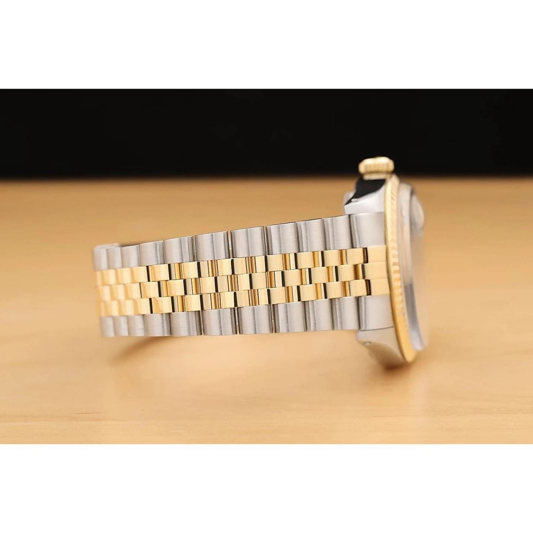 ROLEX MENS DATEJUST 16013 AQUA BLUE DIAL 18K YELLOW GOLD STAINLESS STEEL WATCH - 8