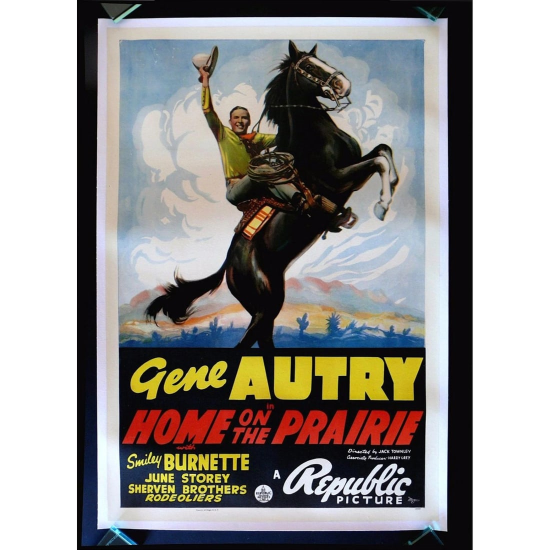 HOME ON THE PRAIRIE MOVIE POSTER GENE AUTRY WESTERN HORSE (1 of 1)