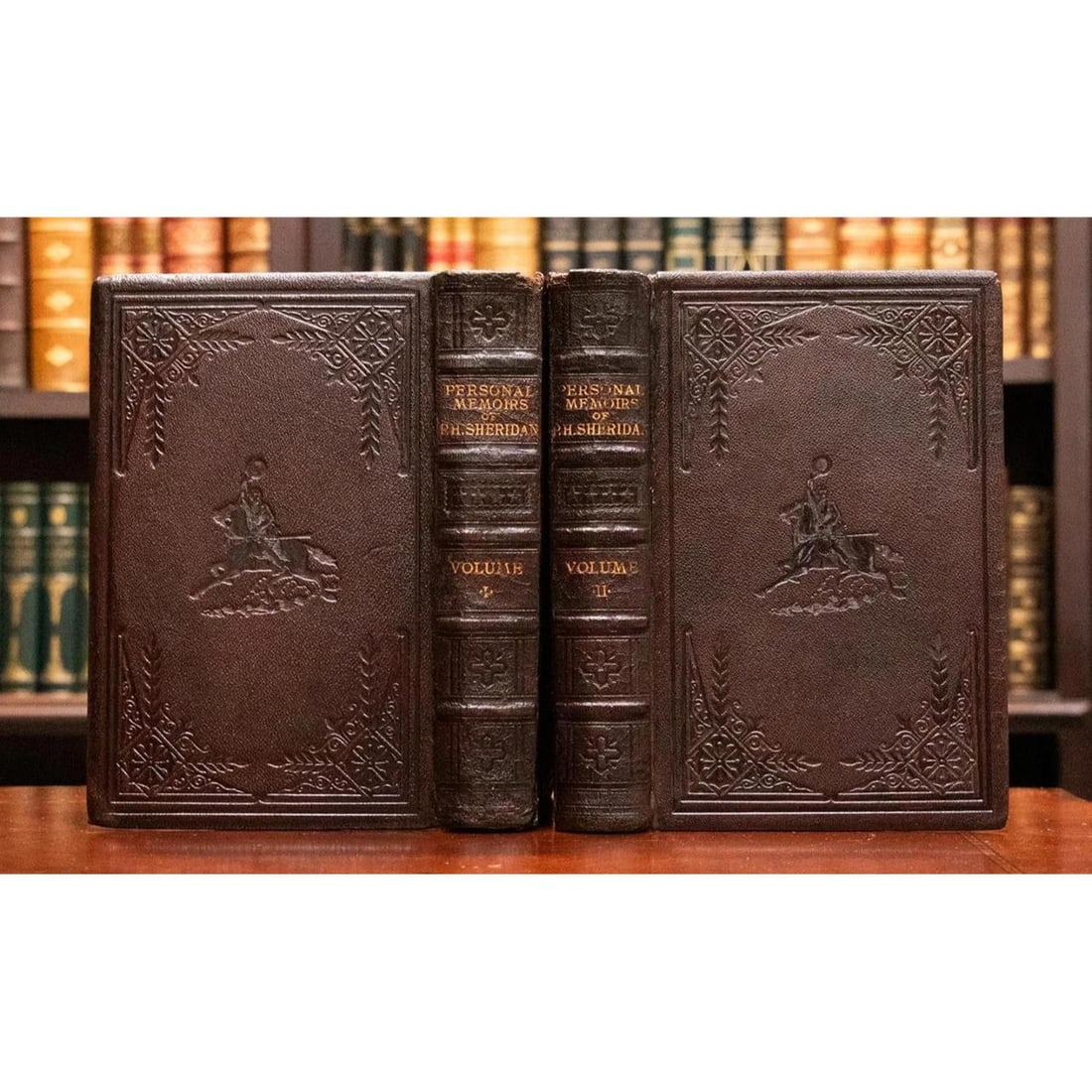 P H Sheridan / 1888 Personal Memoirs of P.H Sheridan Civil War Full Leather 1st (1 of 18)