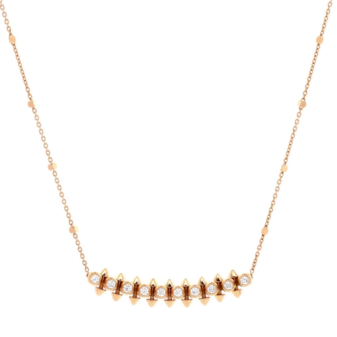 Cartier Clash de Cartier Pendant Necklace 18K Rose Gold with Diamonds (1 of 4)
