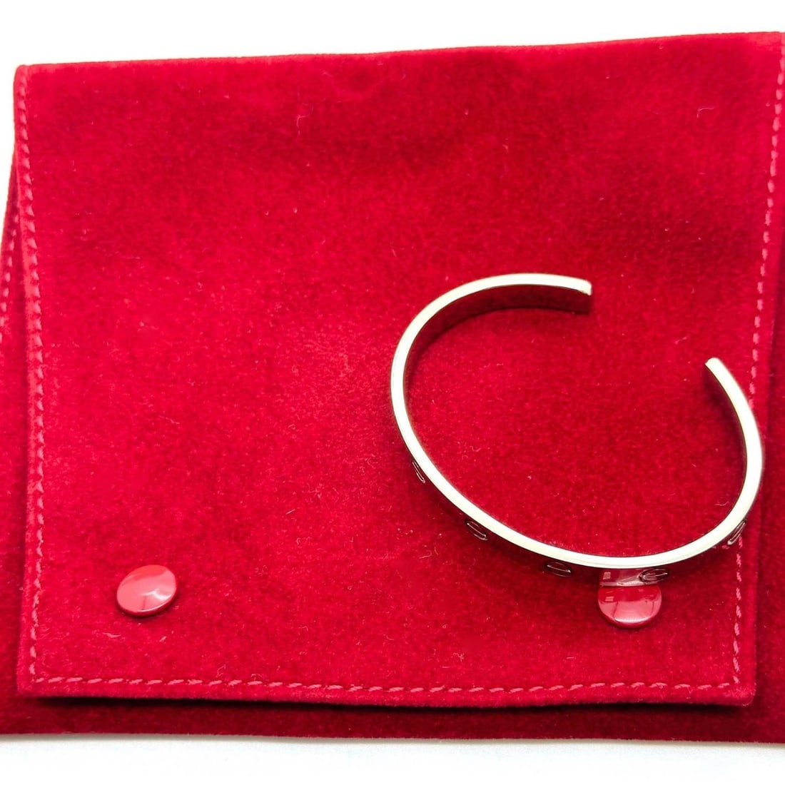 Cartier LOVE 18KT White Gold Bracelet Cuff SZ 16 - 4