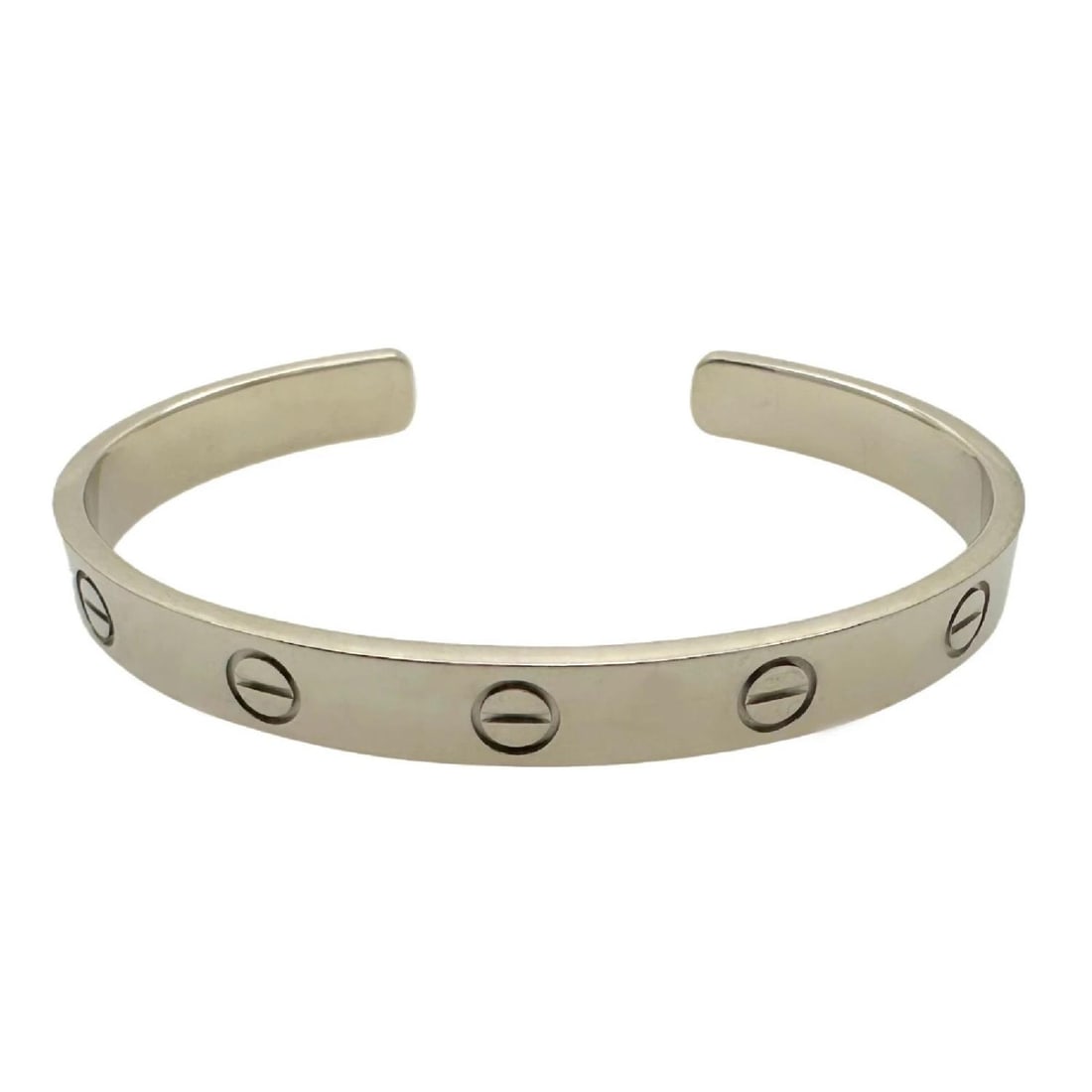 Cartier LOVE 18KT White Gold Bracelet Cuff SZ 16 - 5