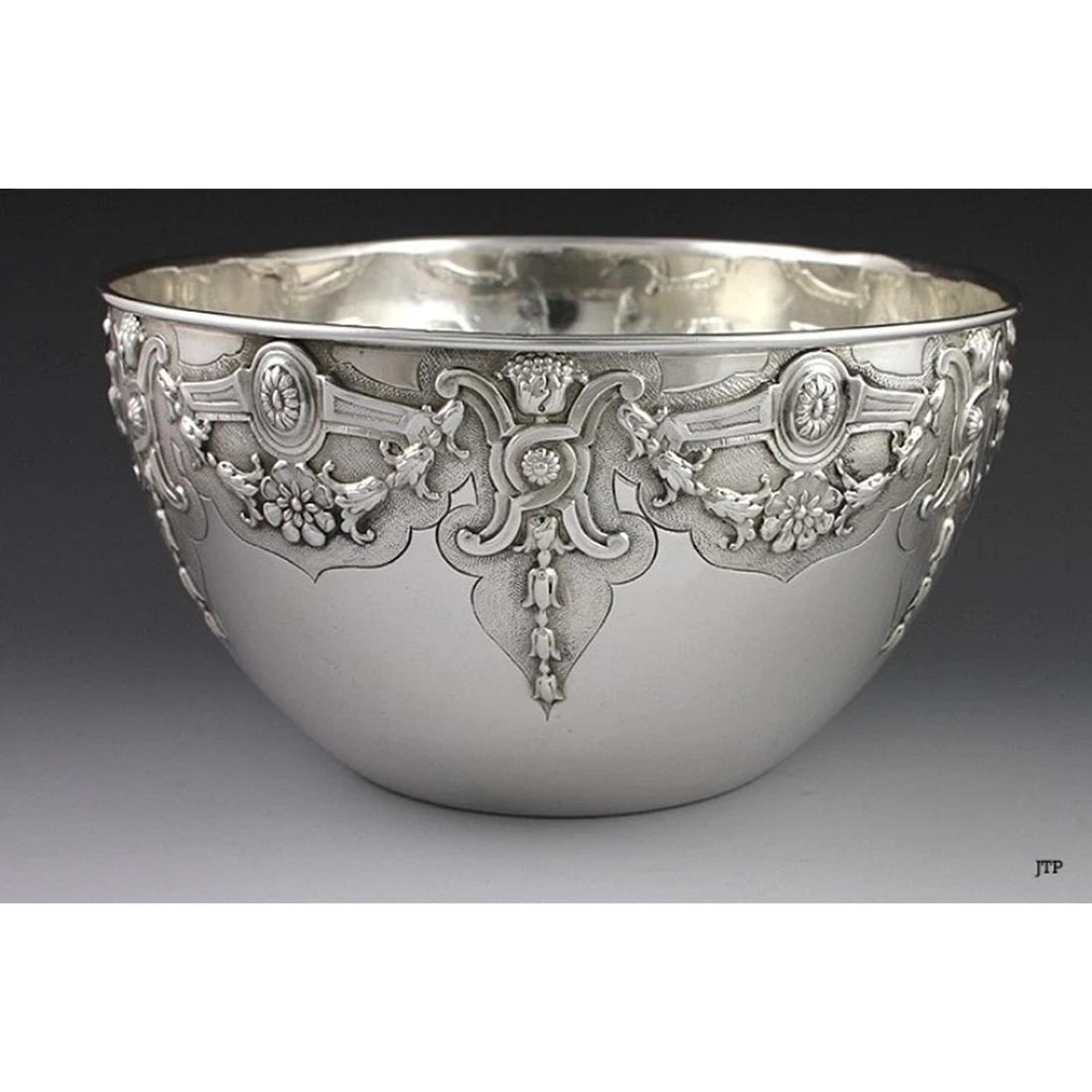 Exceptionally Decorated Antique Portuguese 916 Silver Floral Bowl (1 of 6)