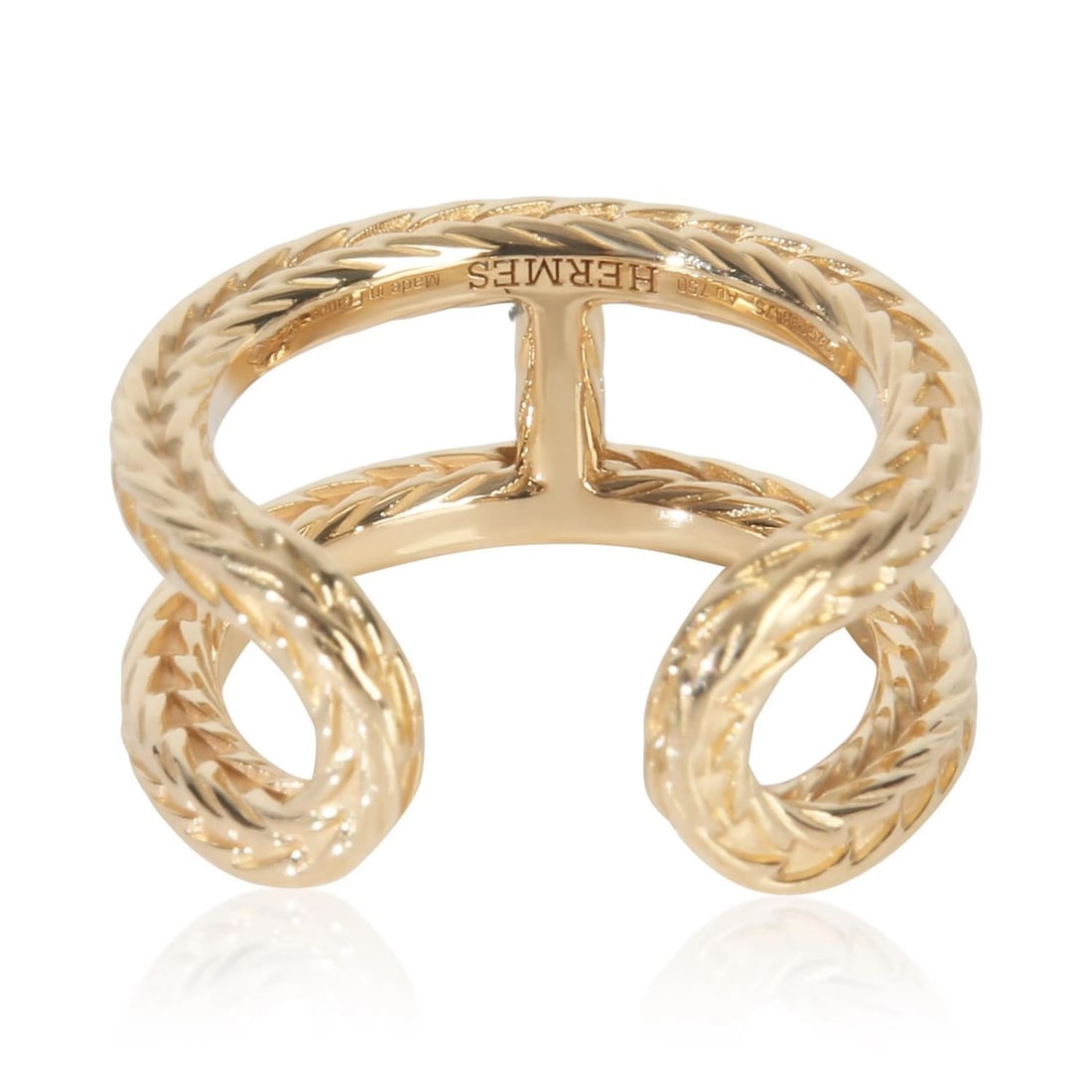 Hermes Yellow Gold Chaine d'Ancre Danae Ring - 3