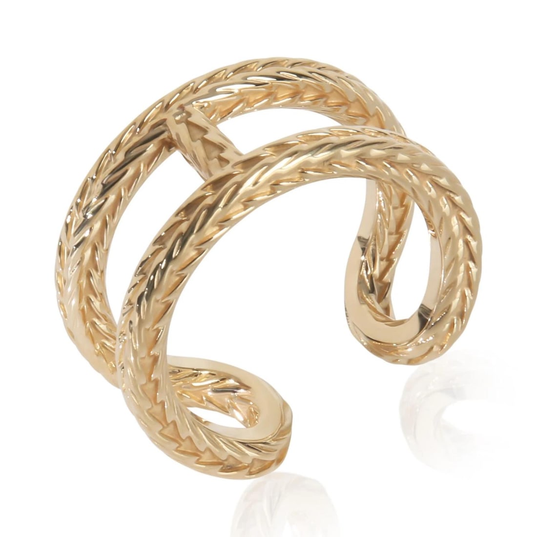 Hermes Yellow Gold Chaine d'Ancre Danae Ring - 5