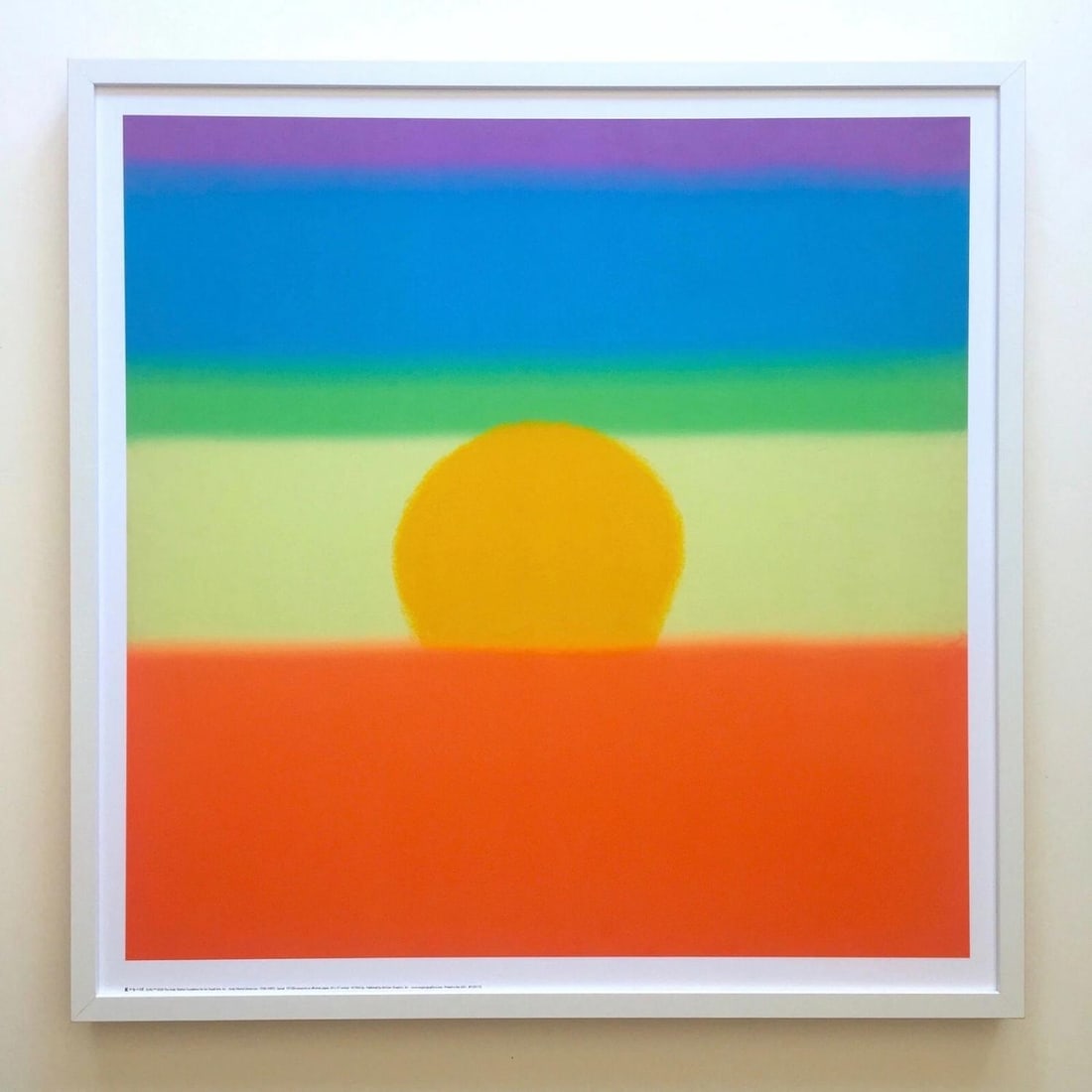 ANDY WARHOL FOUNDATION LITHOGRAPH PRINT FRAMED POP ART POSTER " SUNSET " 1972 (1 of 12)