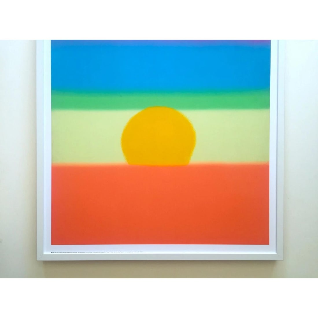 ANDY WARHOL FOUNDATION LITHOGRAPH PRINT FRAMED POP ART POSTER " SUNSET " 1972 - 3