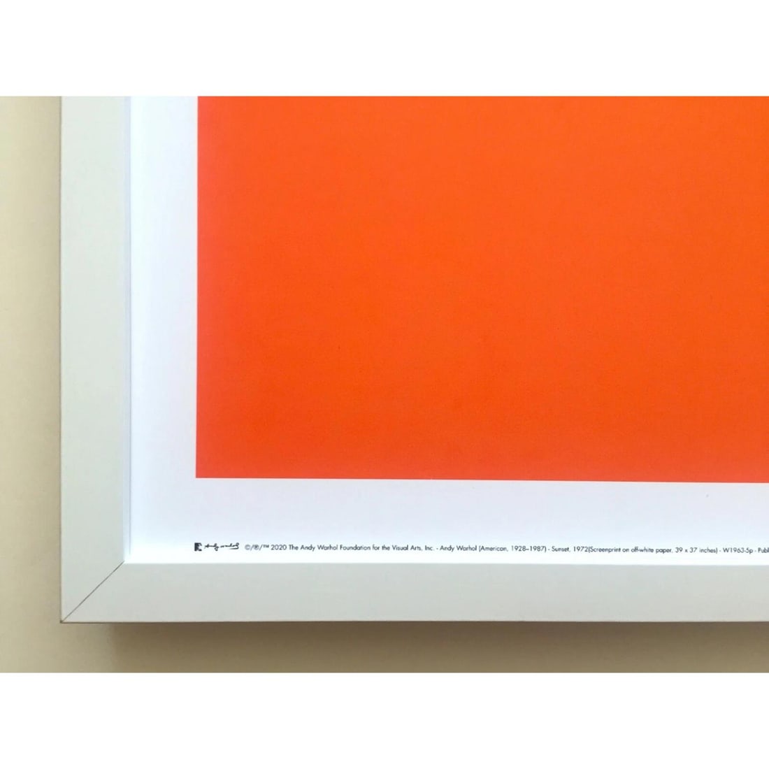 ANDY WARHOL FOUNDATION LITHOGRAPH PRINT FRAMED POP ART POSTER " SUNSET " 1972 - 6