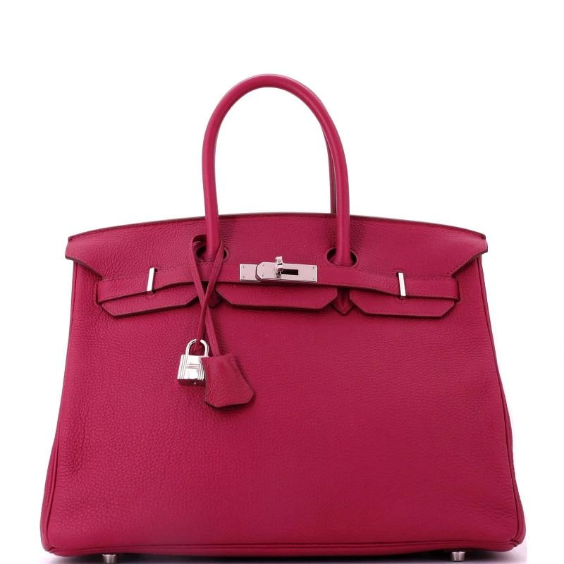Hermes Birkin Handbag Red Togo with Palladium Hardware 35 (1 of 8)