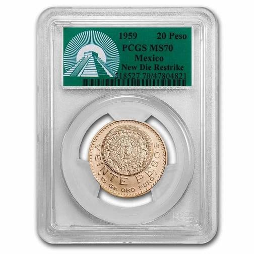 1959 Mexico Gold 20 Pesos MS-70 PCGS (New Die Restrike) (1 of 3)