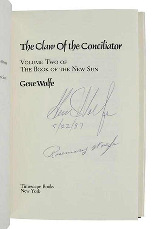 Gene Wolfe / Book of the New Sun The Shadow of the Torturer The Claw Signed 1st - 19