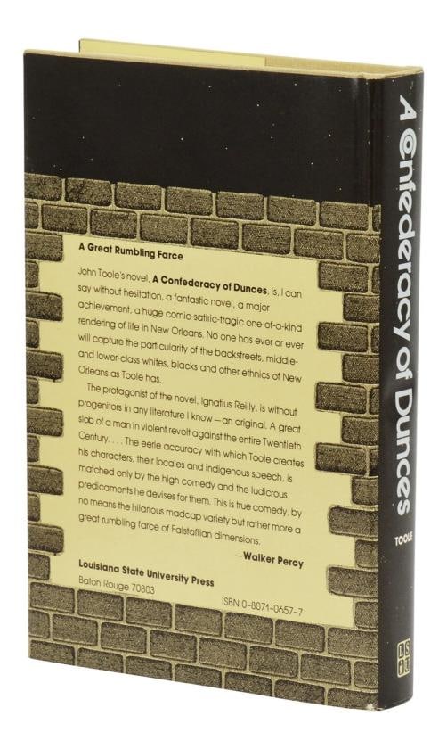 Confederacy of Dunces ~ by JOHN KENNEDY TOOLE ~ First Edition 1st Printing 1980 - 2