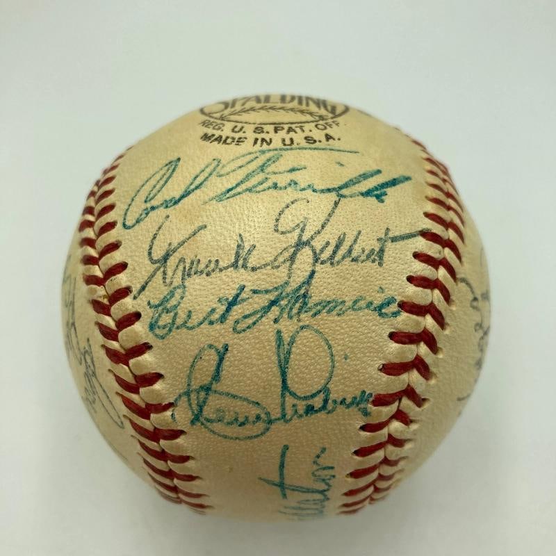1955 Brooklyn Dodgers W.S. Champs Team Signed Baseball Jackie Robinson PSA DNA - 5