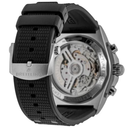 Breitling Chronomat B01 42 Ice Blue Dial Rubber Men's Watch - 4