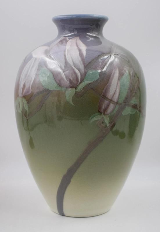 Large Antique Rookwood Vase - Iris Glaze, Artist Signed John D Wareham - 11.5" - 2