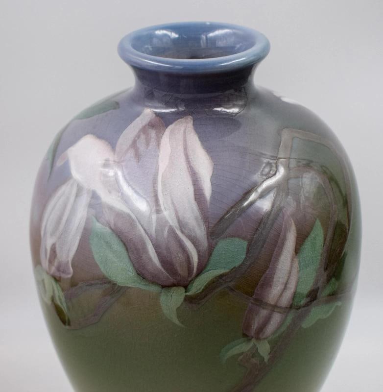 Large Antique Rookwood Vase - Iris Glaze, Artist Signed John D Wareham - 11.5" - 3