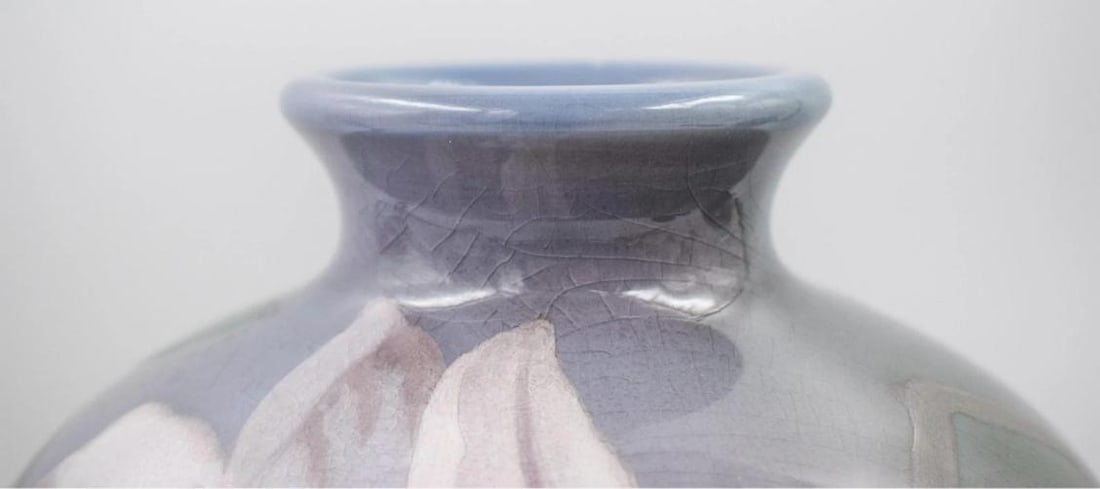 Large Antique Rookwood Vase - Iris Glaze, Artist Signed John D Wareham - 11.5" - 4