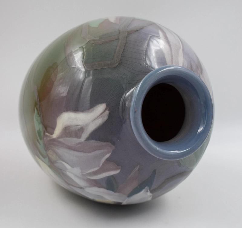 Large Antique Rookwood Vase - Iris Glaze, Artist Signed John D Wareham - 11.5" - 6