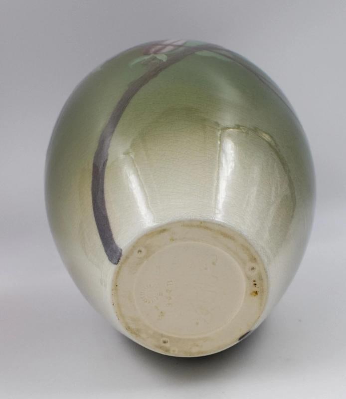 Large Antique Rookwood Vase - Iris Glaze, Artist Signed John D Wareham - 11.5" - 8