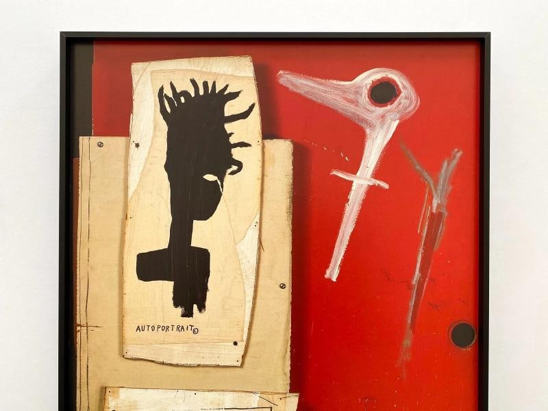 JEAN MICHEL BASQUIAT RARE 2003 FRAMED PARIS EXHIBITION POSTER 1985~(15 7/8" W X 22 7/8" H X 1 3/8... - 2