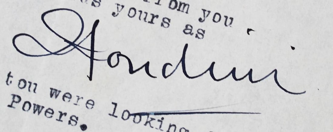 Harry Houdini Signed 5.5x8.5 Letter Dated 5/19/1918 (BECKETT LOA) - 2