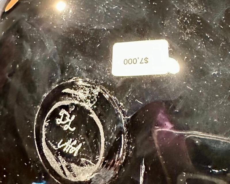 Dan LaChaussee Signed Hand Blown Glass Bowl~(6"H x 12"L x 9"W) - 7