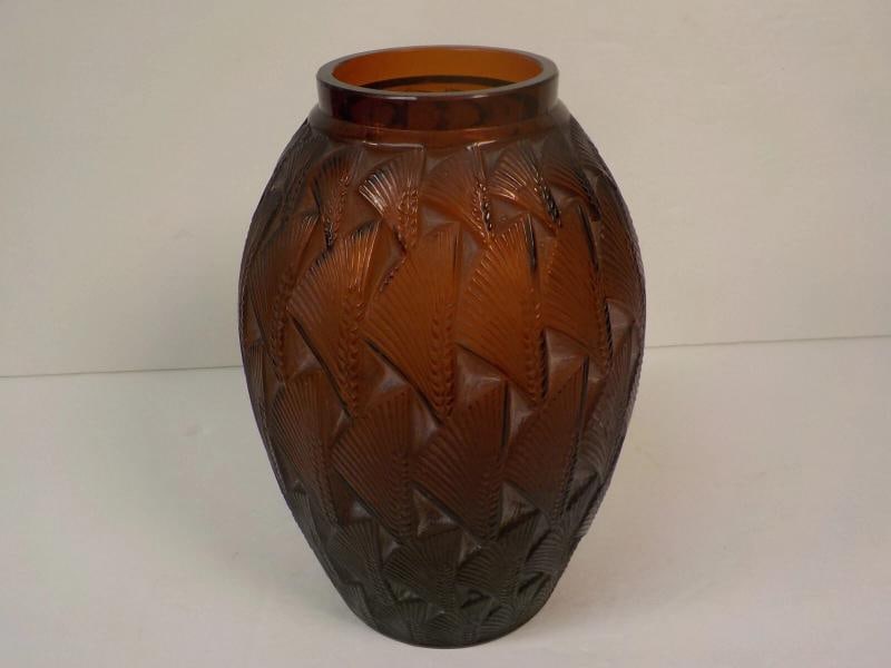 R. Lalique Signed Art Glass Vase~(7" Tall) - 10