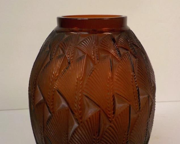 R. Lalique Signed Art Glass Vase~(7" Tall) - 3