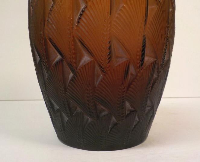 R. Lalique Signed Art Glass Vase~(7" Tall) - 4