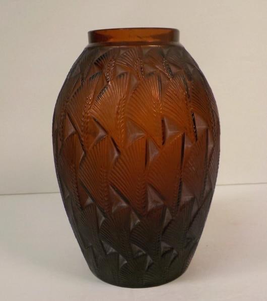 R. Lalique Signed Art Glass Vase~(7" Tall) - 5