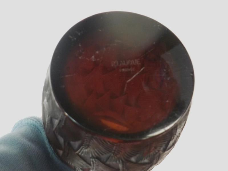 R. Lalique Signed Art Glass Vase~(7" Tall) - 7