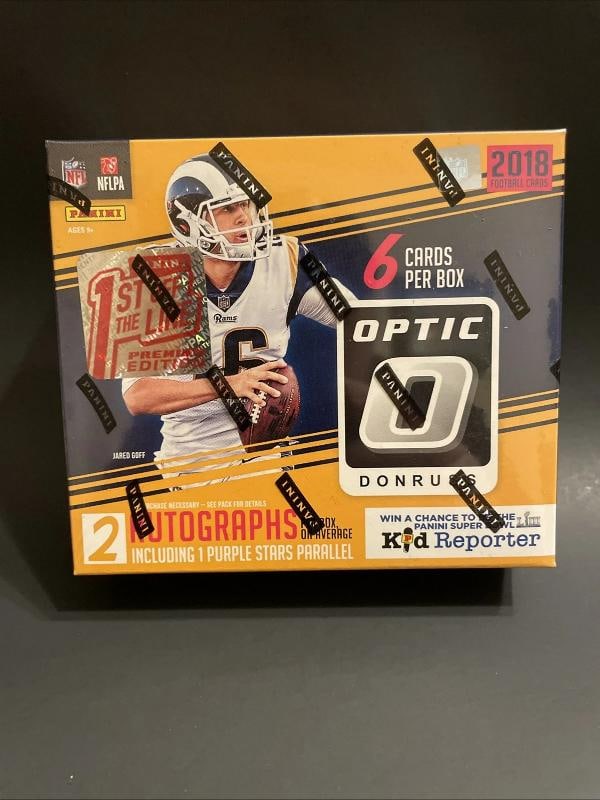 2018 Donruss Optic Football 1st off the Line Factory Sealed HOBBY Box-2 AUTOS: Condition: New/Factory Sealed: A brand-new, unused, unopened, undamaged item (including handmade items). See the seller's listing for full details. ,League: NFL,Set: 2018 Donruss Optic,Configuration: