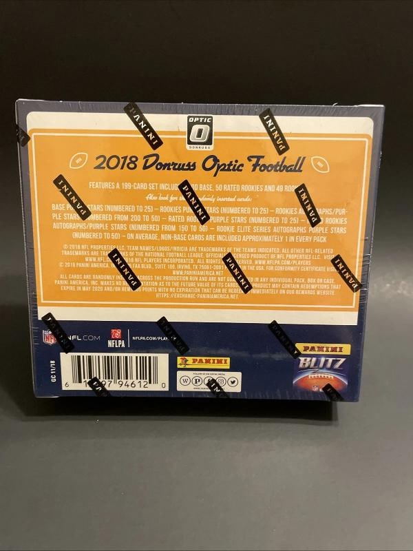 2018 Donruss Optic Football 1st off the Line Factory Sealed HOBBY Box-2 AUTOS - 2
