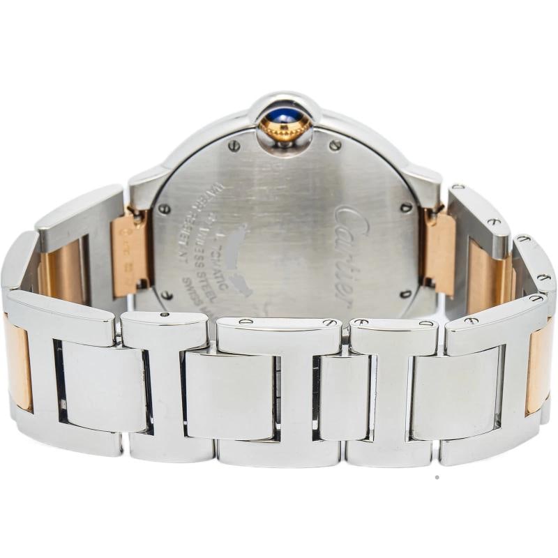 Cartier Ballon Bleu WE902054 18k RG Two Tone Salmon Diamond Dial Auto Women 33mm - 5