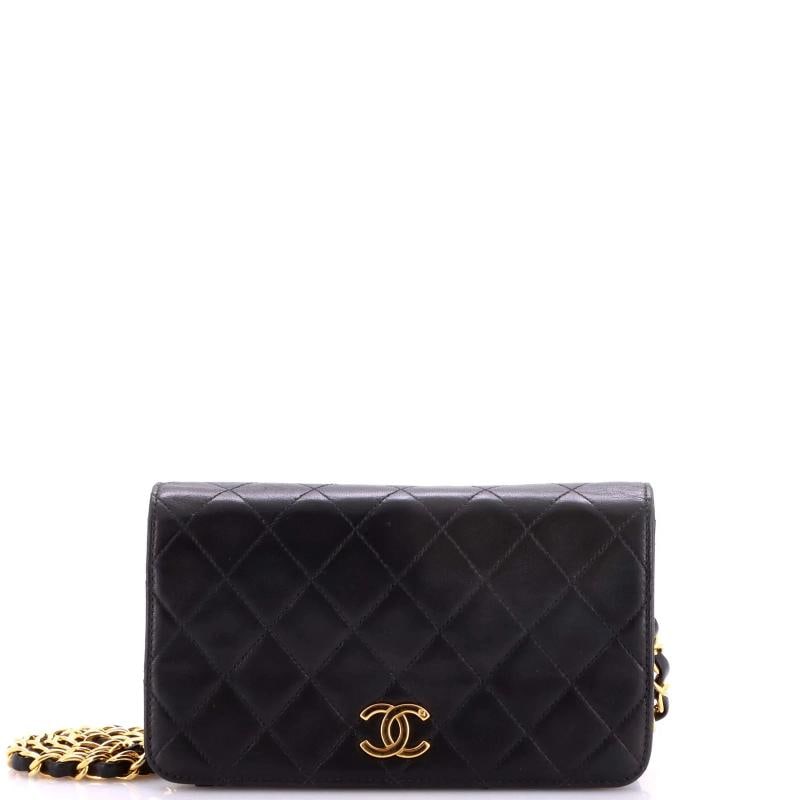 Chanel Vintage Full Flap Bag Quilted Lambskin Mini (1 of 7)