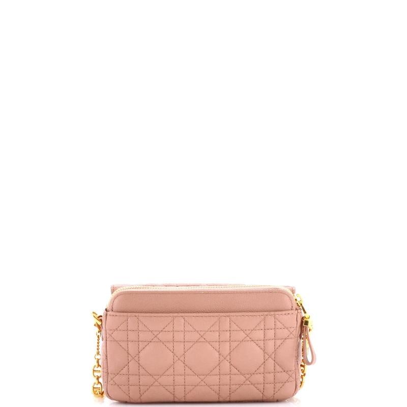 Christian Dior Caro Flap Double Pouch Crossbody Bag Cannage Quilt Calfskin - 2