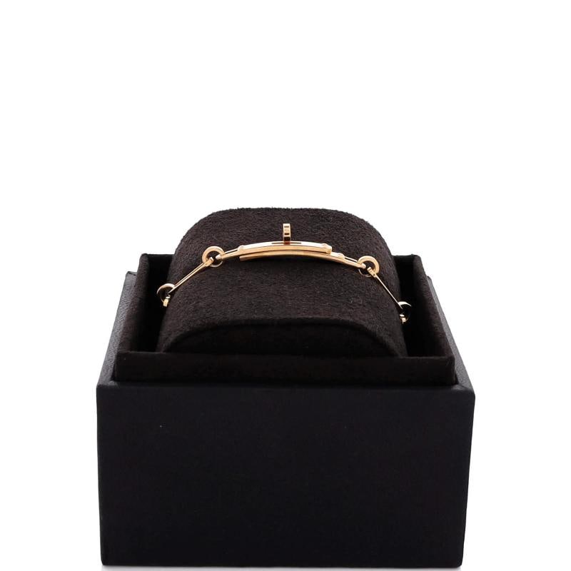 Hermes Kelly Chaine Bracelet 18K Yellow Gold with Diamonds Small - 2