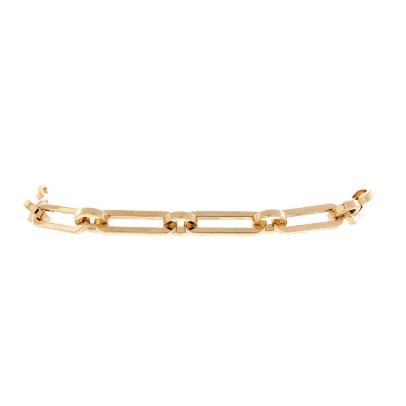 Hermes Kelly Chaine Bracelet 18K Yellow Gold with Diamonds Small - 3